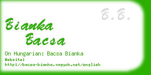 bianka bacsa business card